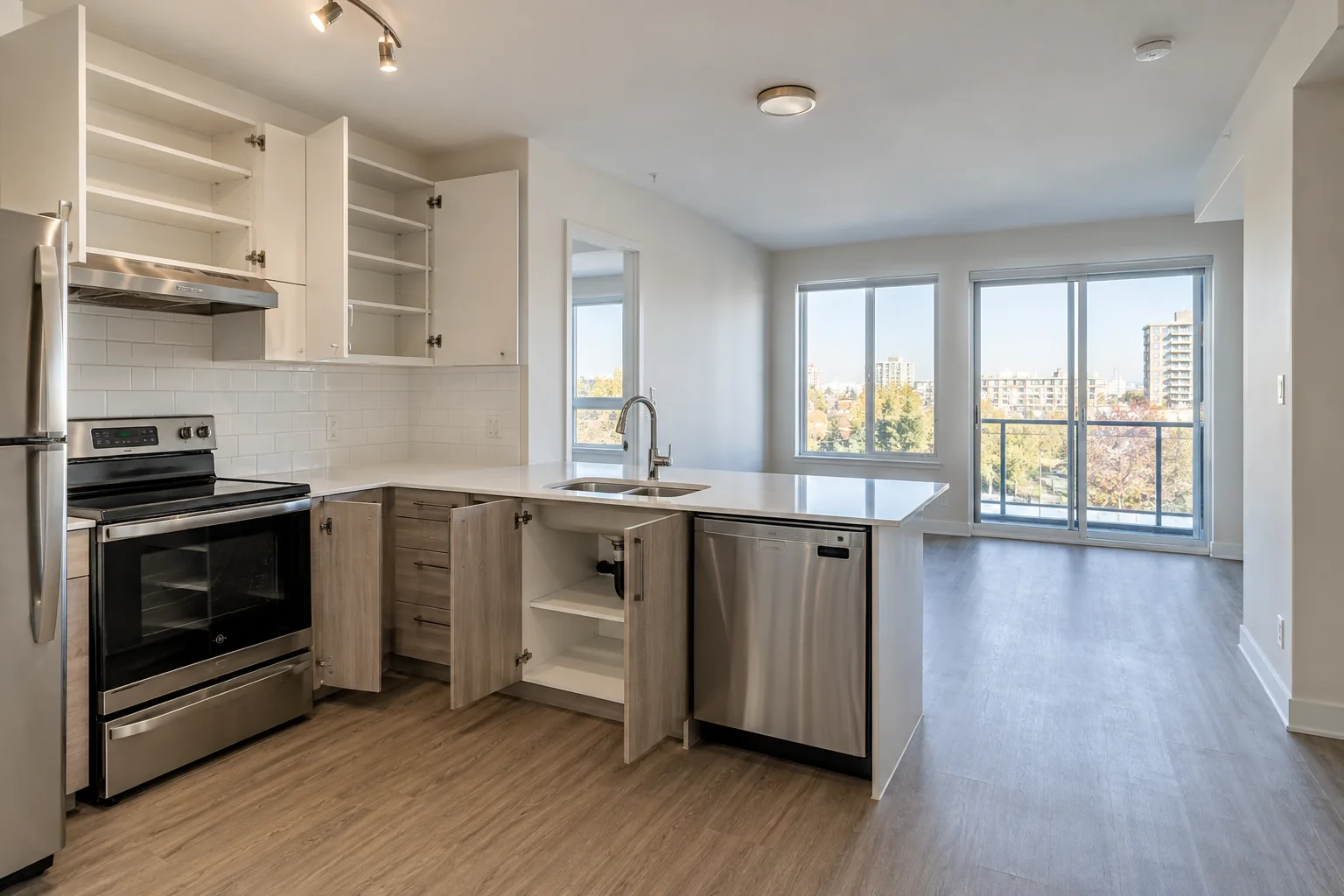 Freshly cleaned apartment ready for the next resident